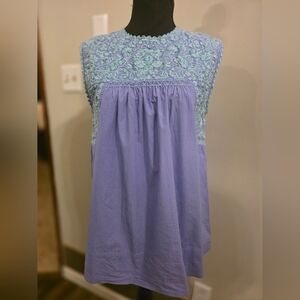 Sister Mary Elegant Lace Women's Top - Lavender and Mint